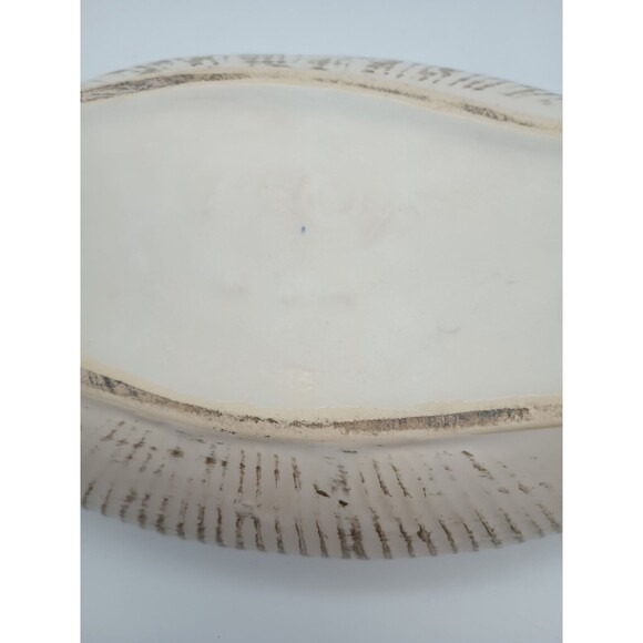 Vtg Mc Coy Rectangular Console Bowl Planter Gold White - Picture 6 of 6